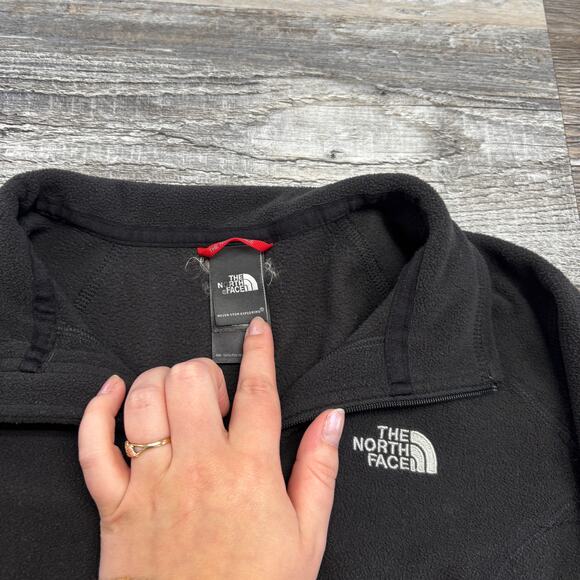 The North Face Glacier Black Womens Medium Quarter Zip Pullover Fleece‎ Pullover - Picture 4 of 8